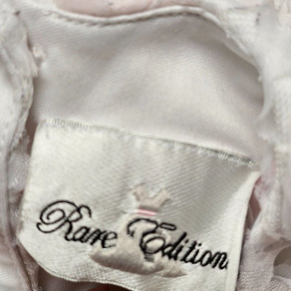 Rare Edition Girls Infant Toddler Pink White Satin bow Flower Dress Sleeveless 9 - Picture 6 of 16